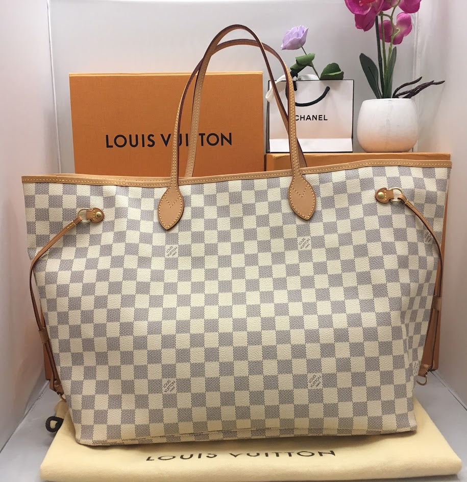 Louis Vuitton Neverfull GM Monogram Beige Tote Handbag Purse (FL0058) – AE  Deluxe LLC®
