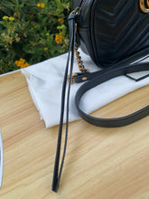 Load image into Gallery viewer, Gucci GG Marmont Mini Black Matelasse Leather Crossbody (6849)
