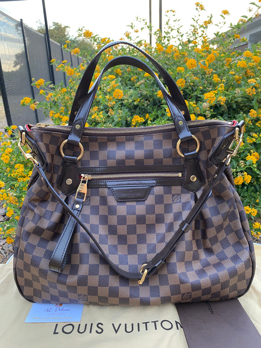 Louis Vuitton Evora MM Damier Ebene Bag (TR1161)