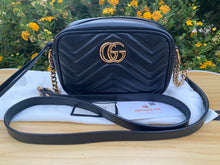 Load image into Gallery viewer, Gucci GG Marmont Mini Black Matelasse Leather Crossbody (6849)