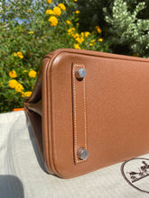 Load image into Gallery viewer, Hermès Birkin 25 Gold Epsom Palladium Hardware + Box + Dust Bag + CoA