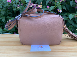 GUCCI Soho Disco Beige Calfskin Small Crossbody (0192)
