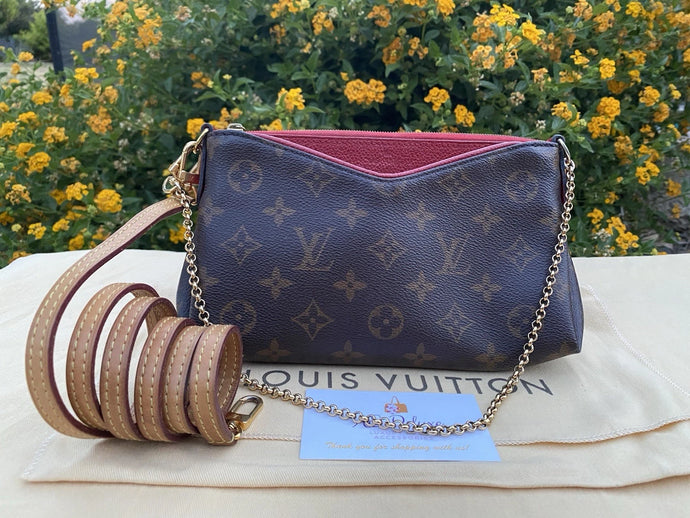 Louis Vuitton Pallas Red Clutch Crossbody (GI3176)