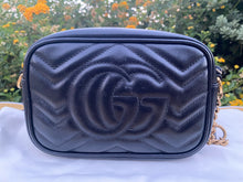 Load image into Gallery viewer, Gucci GG Marmont Mini Black Matelasse Leather Crossbody (6849)