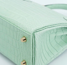 Load image into Gallery viewer, Hermes Kelly 25 Vert d’Eau Matte Alligator Gold HW