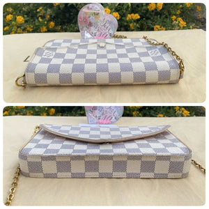 Louis Vuitton Felicie Damier Azur Clutch Crossbody (MI2108)