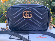 Load image into Gallery viewer, Gucci GG Marmont Mini Black Matelasse Leather Crossbody (6849)