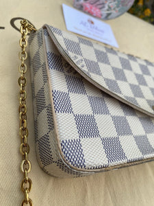 Louis Vuitton Felicie Damier Azur Clutch Crossbody (MI2108)