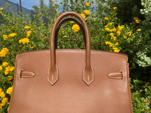 Load image into Gallery viewer, Hermès Birkin 25 Gold Epsom Palladium Hardware + Box + Dust Bag + CoA