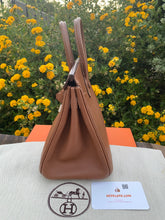 Load image into Gallery viewer, Hermès Birkin 25 Gold Epsom Palladium Hardware + Box + Dust Bag + CoA