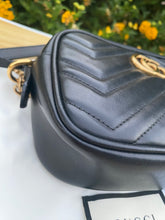Load image into Gallery viewer, Gucci GG Marmont Mini Black Matelasse Leather Crossbody (6849)