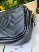 Load image into Gallery viewer, Gucci GG Marmont Mini Black Matelasse Leather Crossbody (6849)