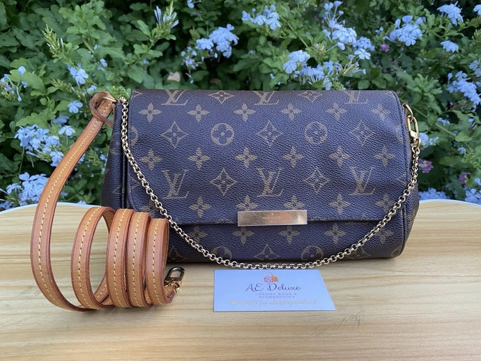 Louis Vuitton Favorite MM Monogram Chain Clutch Crossbody (SA0174)