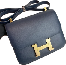 Load image into Gallery viewer, Hermès Constance 24 Epsom Blue Nuit Gold HW