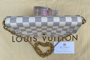 Louis Vuitton Felicie Damier Azur Clutch Crossbody (MI2108)