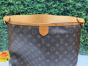 Louis Vuitton Delightful MM Monogram Beige Handbag Shoulder Bag (SD2160)