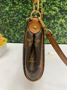 Louis Vuitton Eva Monogram Chain Clutch Purse Crossbody Bag (DU0059)