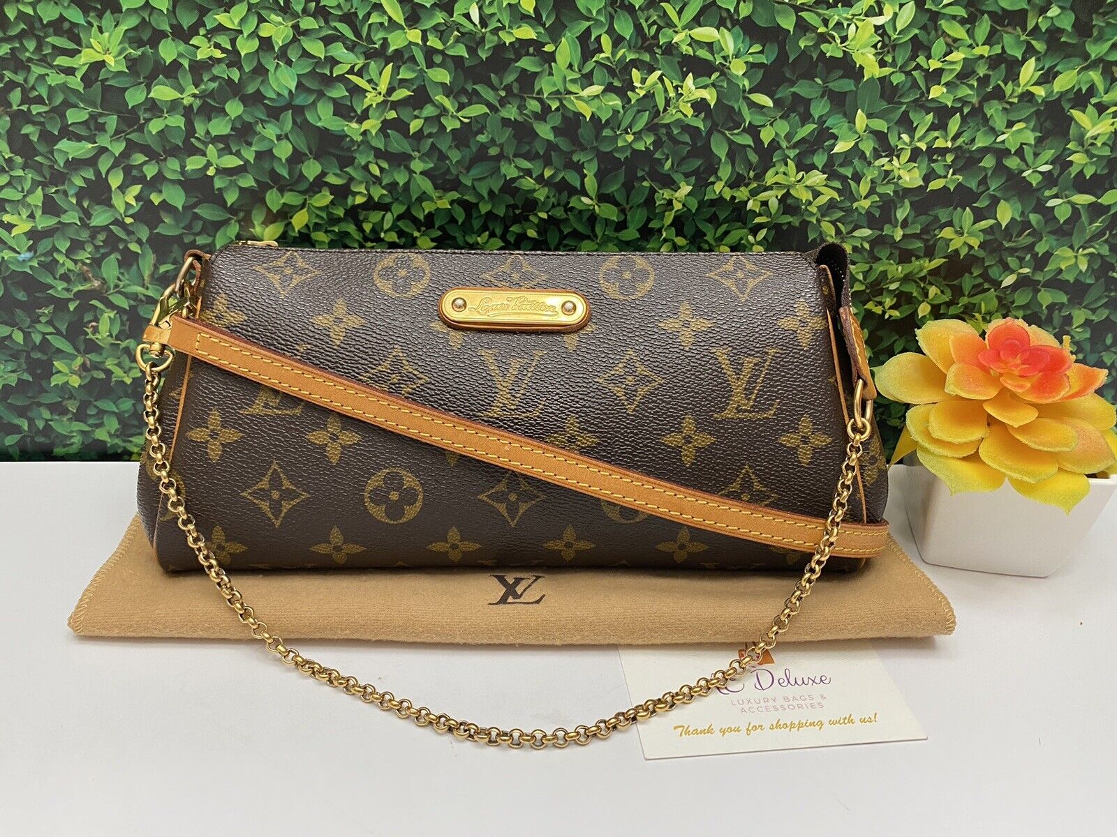 Vuitton Eva Louis Vuitton Chain Crossbody Purse Monogram Eva
