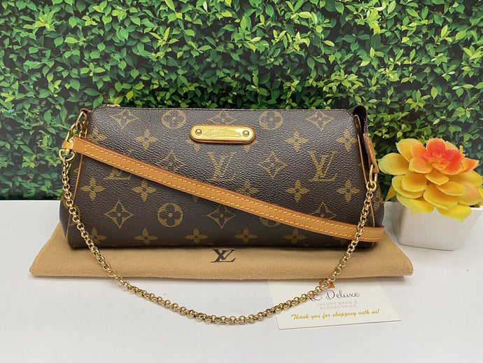 Louis Vuitton Eva Monogram Chain Clutch Crossbody Bag (SD0153)