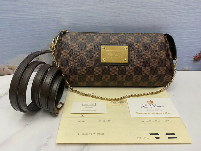 Louis Vuitton Eva Damiar Ebene Clutch Crossbody (AA2122)