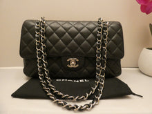 Load image into Gallery viewer, Chanel Classic Double Flaps Meduim Caviar Black Silver SHW Bag