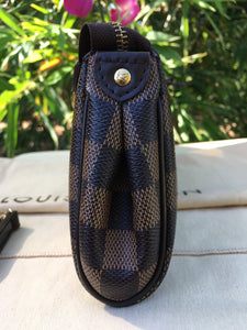 Louis Vuitton Eva Damiar Ebene Clutch Crossbody Bag (DU0162)