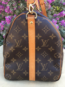 Louis Vuitton Speedy 35 Bandouliere Monogram Crossbody Handbag (DU3183)