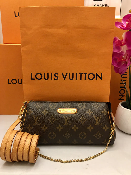 Louis Vuitton Eva Monogram Clutch Crossbody Bag (DU1110)