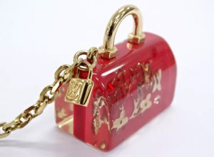 Louis Vuitton Key Charm Holder Inclusion Red Speedy Bag Motif