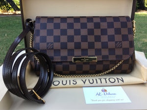 LOUIS VUITTON Damier Azur Favorite MM Crossbody Bag