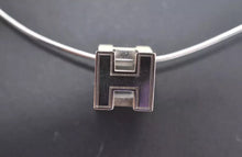 Load image into Gallery viewer, HERMES Logos H Cube White Silver Necklace