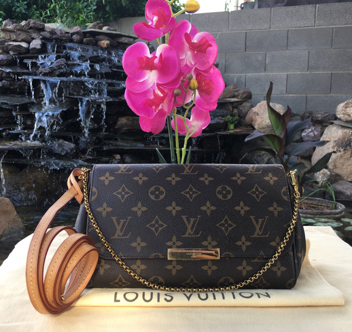 Louis Vuitton Favorite MM Monogram Crossbody Bag (SA1115)