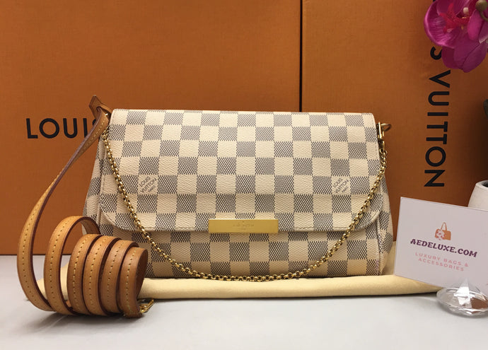 Louis Vuitton Favorite MM Damier Azur Crossbody Bag (FL1114)