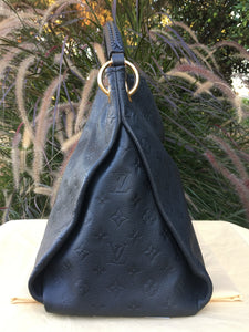 Louis Vuitton Artsy MM Empreinte Dark Navy Interior Hobo Shoulder Bag (TR0172)