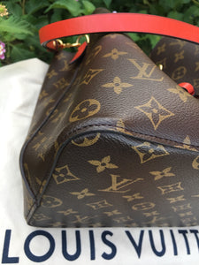 Louis Vuitton Neonoe Red Monogram Shoulder Crossbody Bag (SD0177)