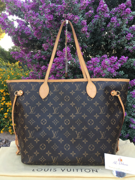 Louis Vuitton Neverfull MM Cherry Red Monogram Tote (AR1185)