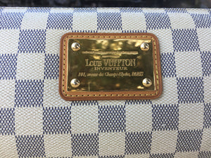 Louis Vuitton Eva Damier Azur Clutch Crossbody Bag (SN1131)