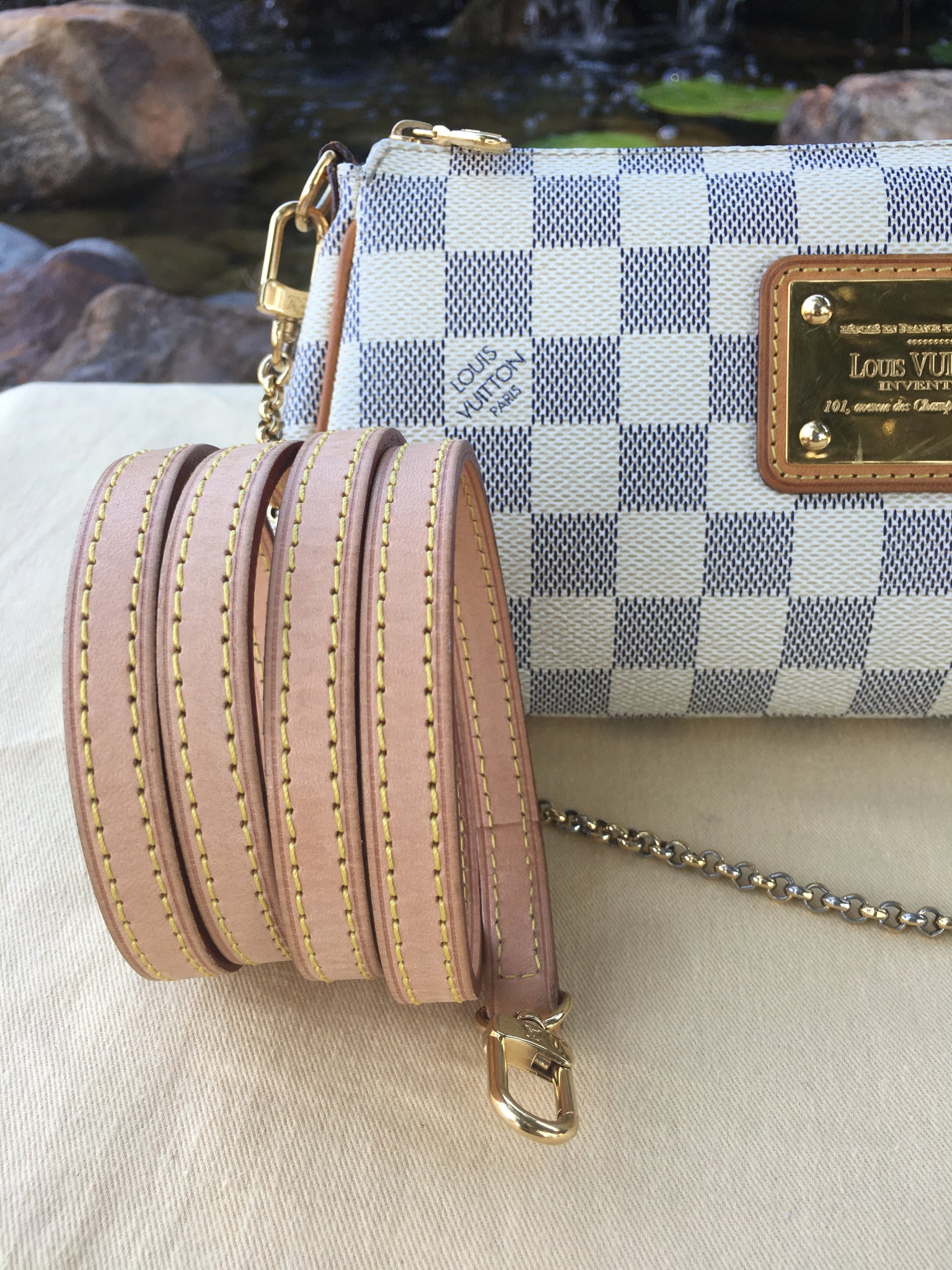 Louis Vuitton Eva Damier Azur Clutch Crossbody Bag (SN1131) – AE Deluxe LLC®