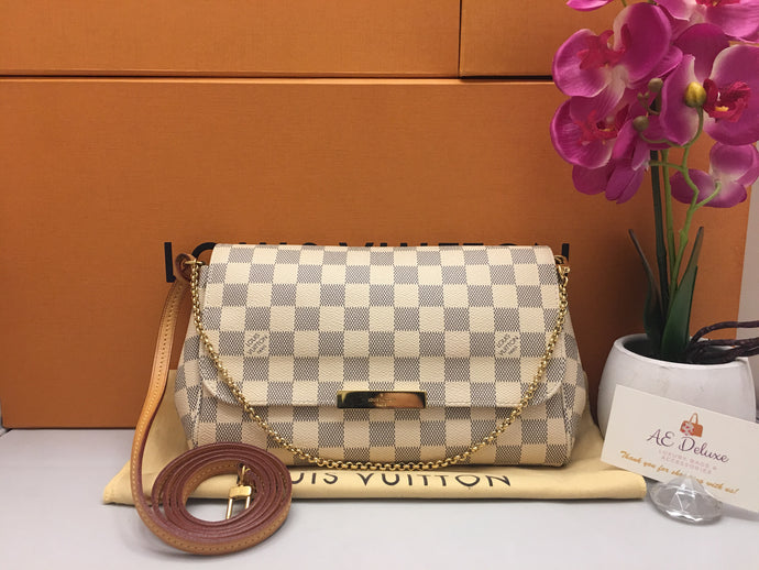 Louis Vuitton Favorite MM Damier Azur Crossbody Bag (FL1164)