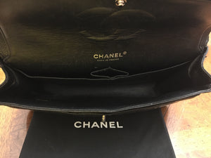 Chanel Classic Double Flaps Meduim Caviar Black Silver SHW Bag