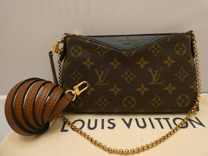 Louis Vuitton Pallas Noir Clutch Crossbody Bag