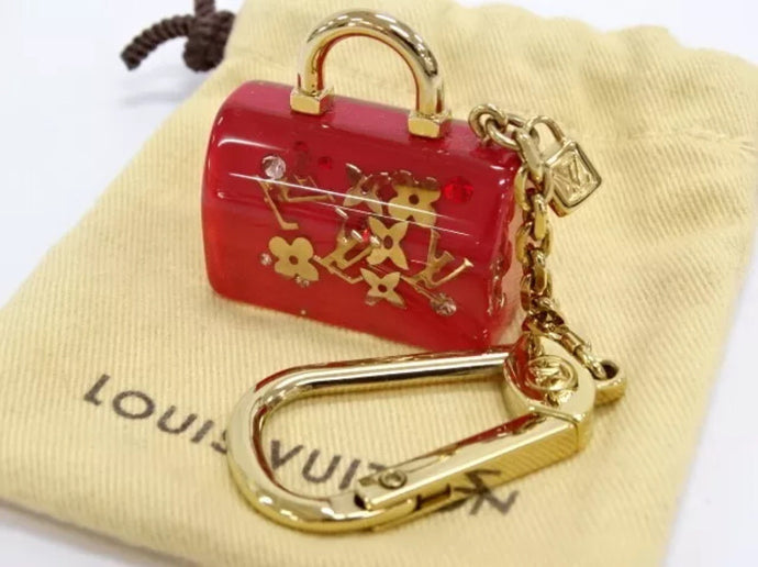 Louis Vuitton Key Charm Holder Inclusion Red Speedy Bag Motif