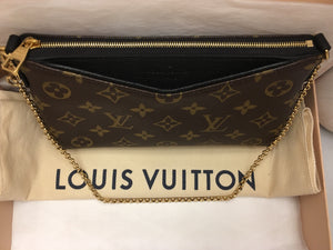 Louis Vuitton Pallas Noir Clutch Crossbody Bag