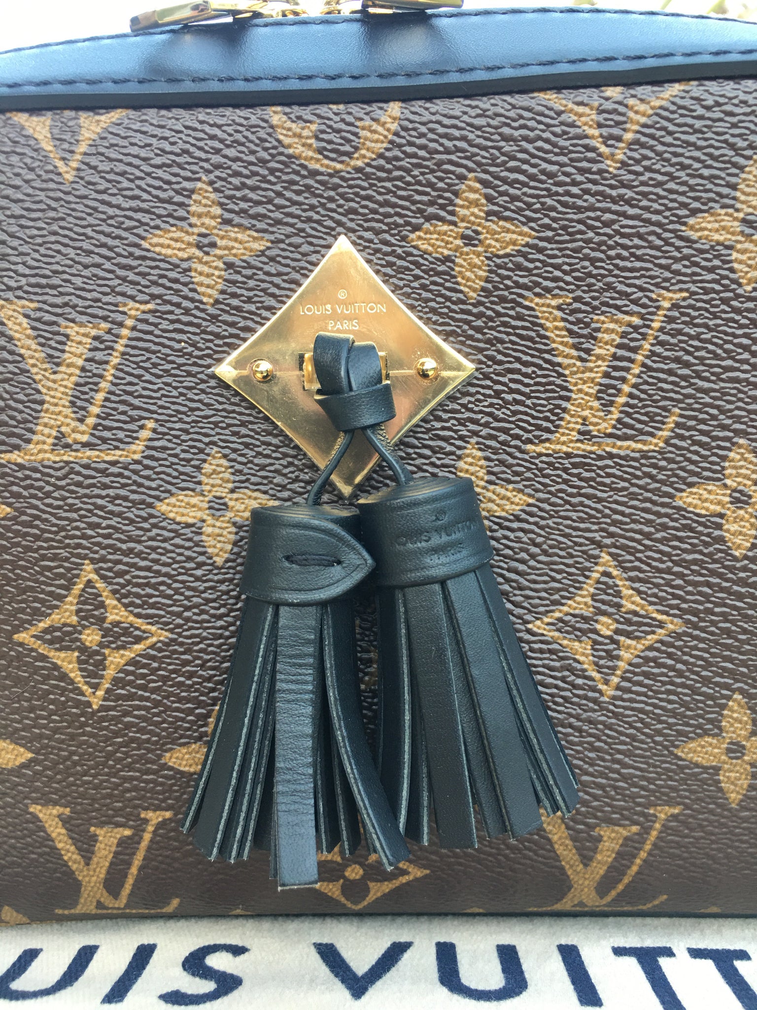 Louis Vuitton Saintonge Monogram Black Coated Canvas Cross Body Bag -  MyDesignerly