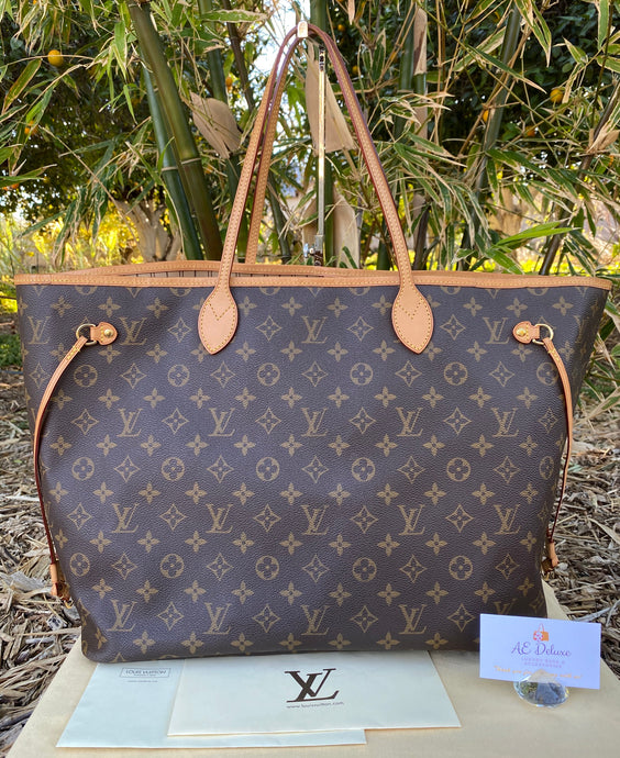 Louis Vuitton Neverfull GM Beige Monogram Tote (FL3190)