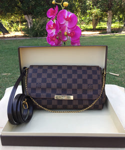 Louis Vuitton Favorite MM Damier Ebene Crossbody Bag (FL0185)