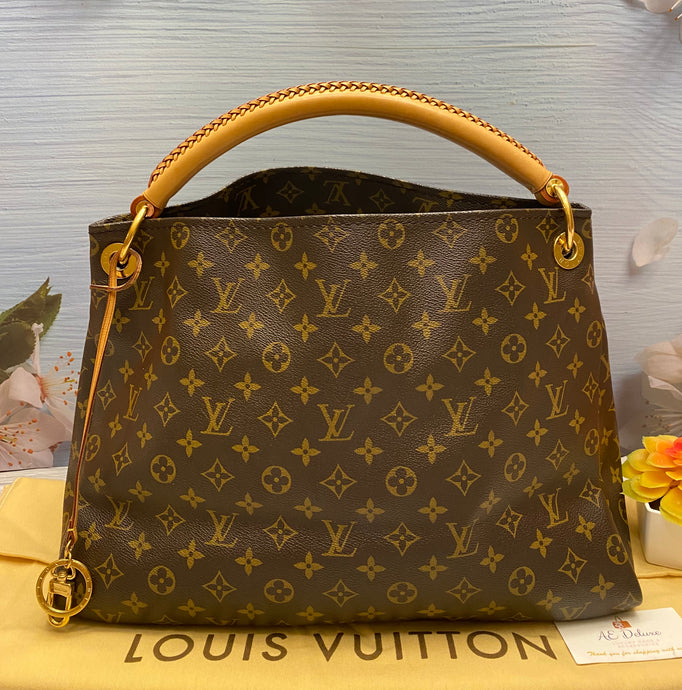 Louis Vuitton Artsy MM Monogram Beige Shoulder Tote Purse (GI0152)