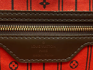 Louis Vuitton Neverfull GM Damier Ebene Red Tote (FL5103)