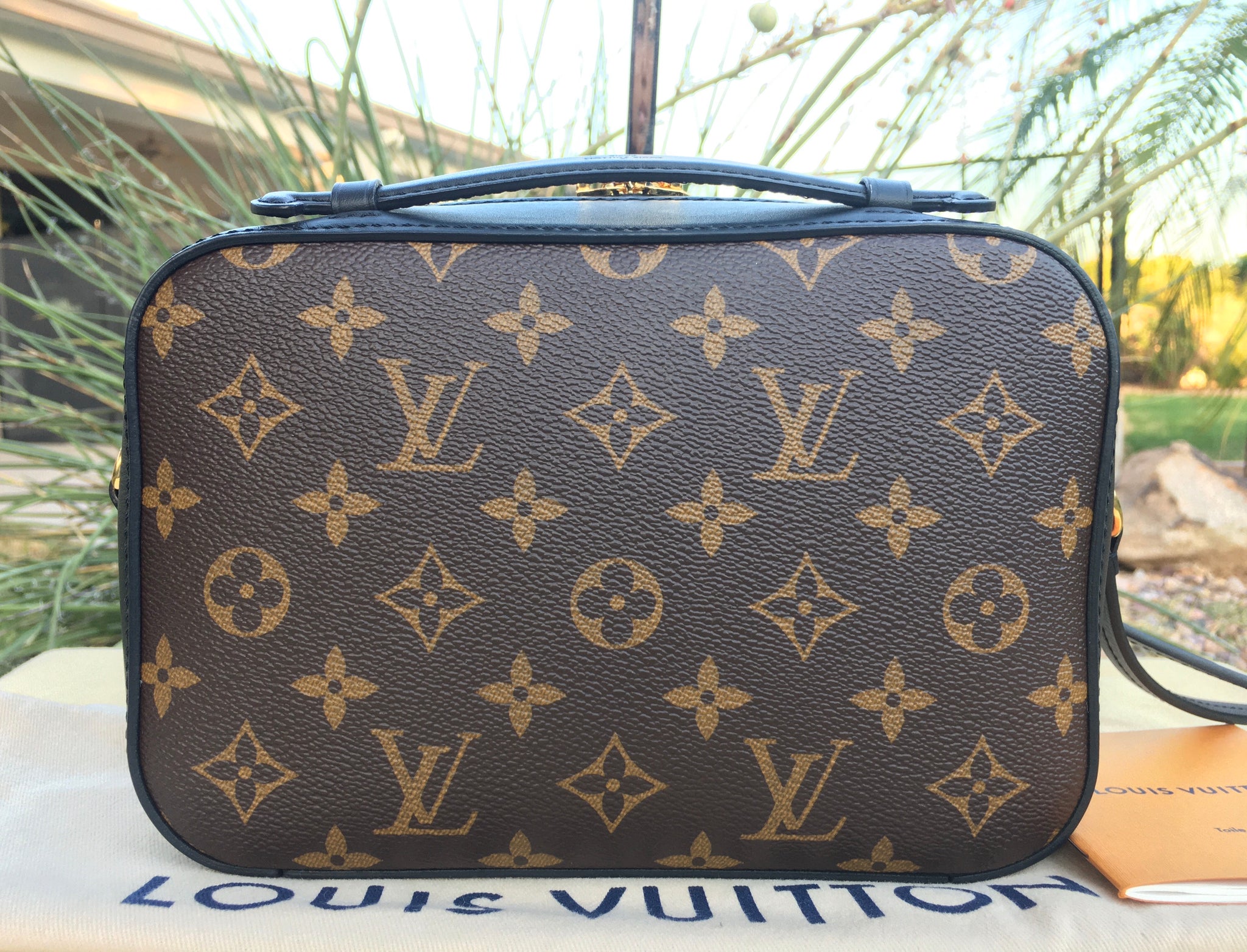 Louis Vuitton, Bags, Authentic Louis Vuitton Monogram Saintonge Shoulder  Bag M43555 Noir 503