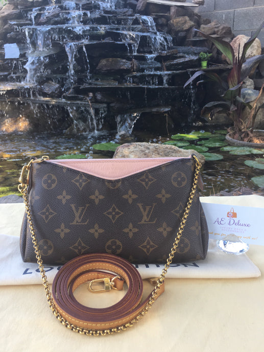 Louis Vuitton Pallas Pink Clutch Crossbody (GI1167)